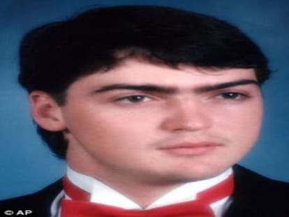 shotgun victim face becomes a magazine cover page model