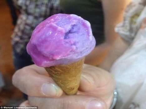 icecream that changes colour as one licks it
