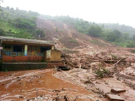 Landslide near Bhimashankar in Pune district