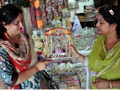 market celebrating rakhi festival