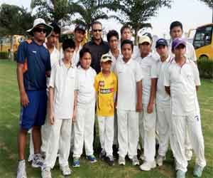 School cricketer Virender Sehwag reached Ghaziabad