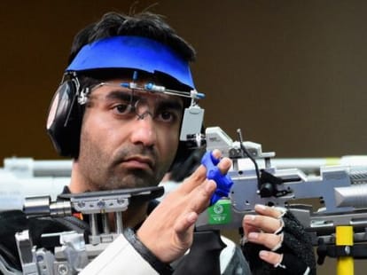 India in Asian Games - Abhinav Bindra Won Bronze in Shooting in Asiad