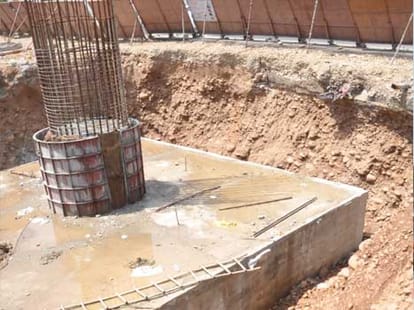 construction of bikram chowk flyover on slow speed