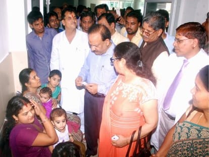 dr. harshvardhan visit hospitals in haridwar