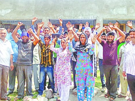 villager protest against local body