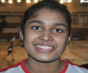 kuhu garg won badminton doubles gold.