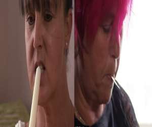 twin sisters who eat candles and papers 