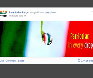 aam aadmi party puts italy's flag on its facebook page