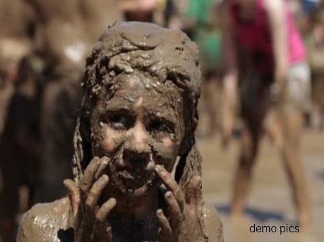 throwing  sludge age old tradition plays in fair