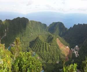 village inside volcano
