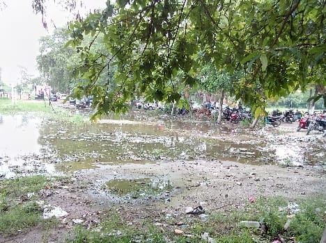 After a deluge of rain dirt town
