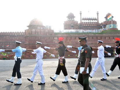 ful dress reharshal at red fort for independance day