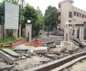 Breaking road without permission would result in fine or fir.