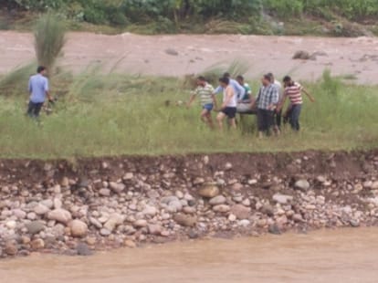 Destruction of rain, flowing down into a ravine, killing four people