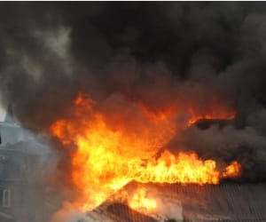burned alive, two person serious.