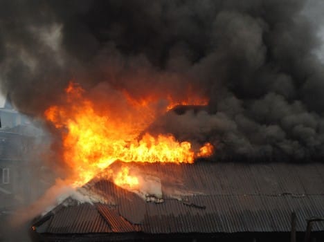 huge fire in srinagar 