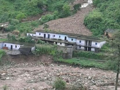 andslide in Udhampur, village suppressed