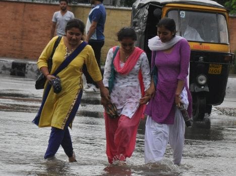 heavy rain and waterlogging in jammu