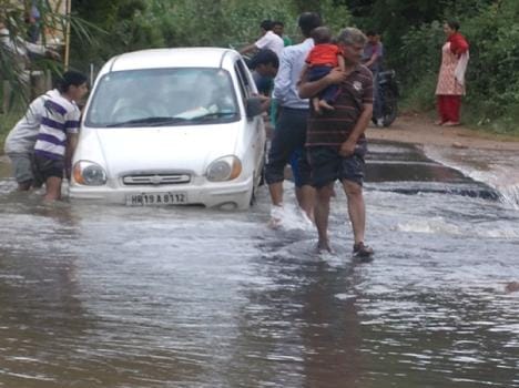 Rain water logging at several places in the city