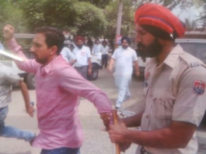 hurled to shoe cm badal, meet vikram singh