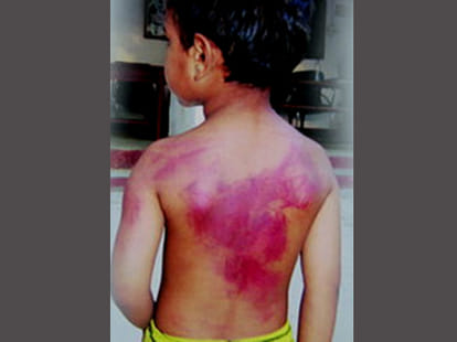 school principal beats student brutality in vikas nagar