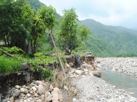 risk of flooding in areas adjacent to rivers