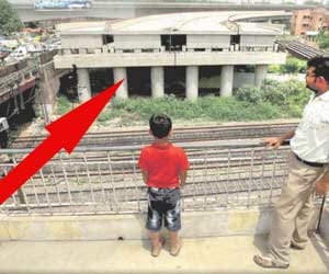 170 families between an unfinished flyover.
