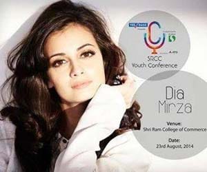 Diya Mirza gave a lecture at SRCC, DU.