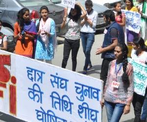SCA elections in Himachal Pradesh University.