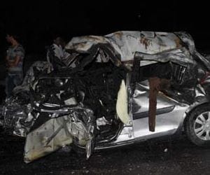 Major Accident of Volvo and Car, 5 Dead