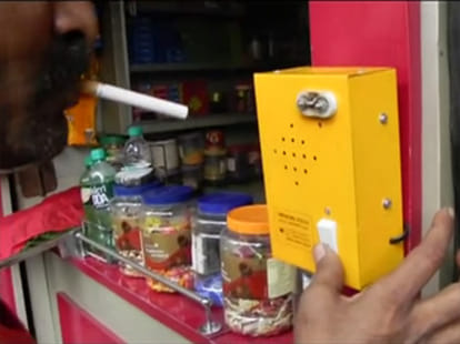 Anti-smoking advertisement video goes viral on social media.