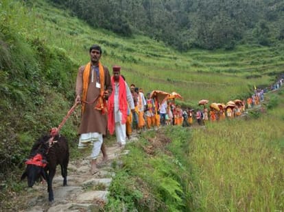 nanda raj jat yatra in hilly area