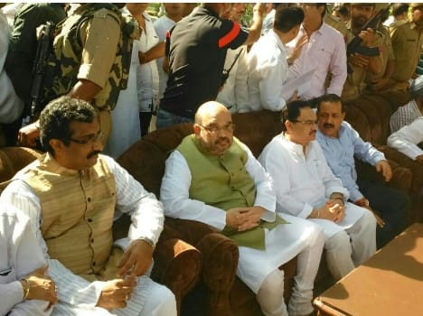 amit shah reached border area