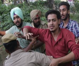 Protest by Dental College Students in Punjab University