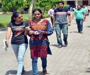 55 per cent of the students left the exam.