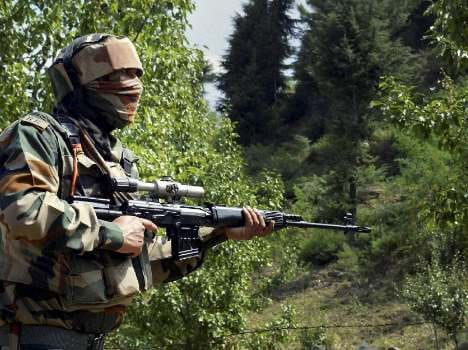 two militants killed near loc in macchil sector of kashmir