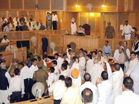 strongly furore in jammu assembly on ceasefire