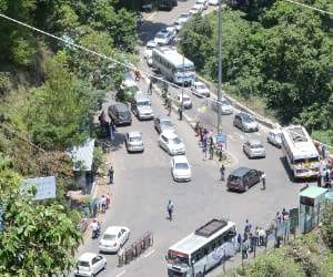 traffic jam in shimla city