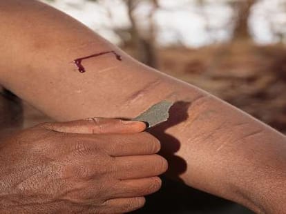 people who cut themselves to wake up ancestors