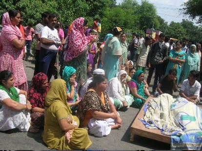 protest after two dead in accident