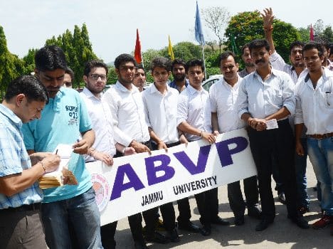 abvp membership drive in jammu