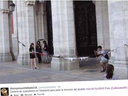 protest in spain with bra