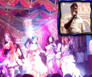 Obscene dance in temple, up police sp sings song