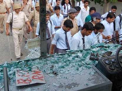 disturbance after death of bit student.