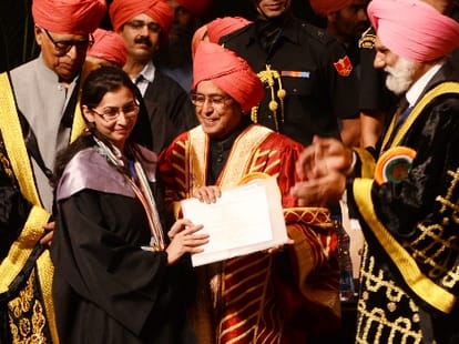 14 convocation of JU 39 toppers awarded gold medal