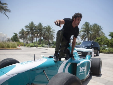 Hrithik Roshan in a F1 car upcoming  Bang Bang