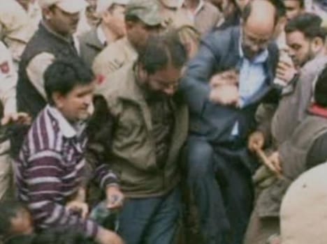 nc leader nasir aslam lost his cool during a convention in ganderbal