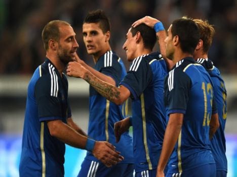 Argentina beat Germany in friendly football match.