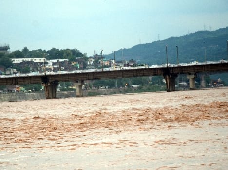 boom in tawi river