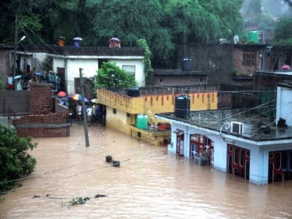 Homes evacuated due to flood alert